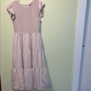 Cream Tiered Ruffled Sleeveless Sundress